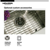 Houzer 13" Stainless Steel Undermount Bar/Prep Sink, CS-1307-1 - The Sink Boutique