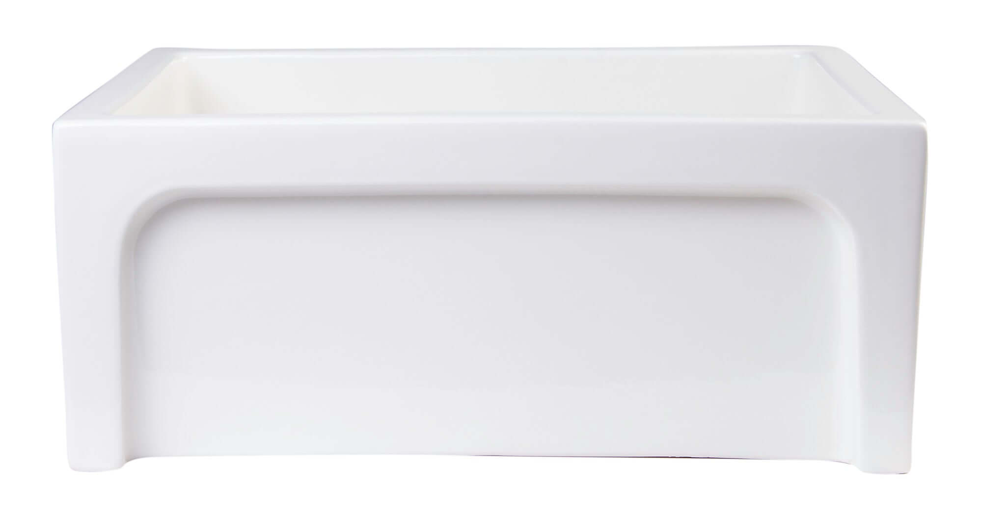 Alternate Image for ALFI 24" Thick Wall Single Bowl Fireclay Farmhouse Apron Sink, Biscuit, AB2418ARCH-B