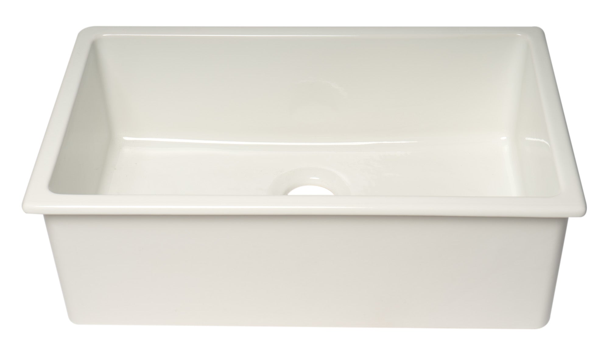 ALFI brand 30" Fireclay Undermount Kitchen Sink, White, AB3018UD-W - The Sink Boutique