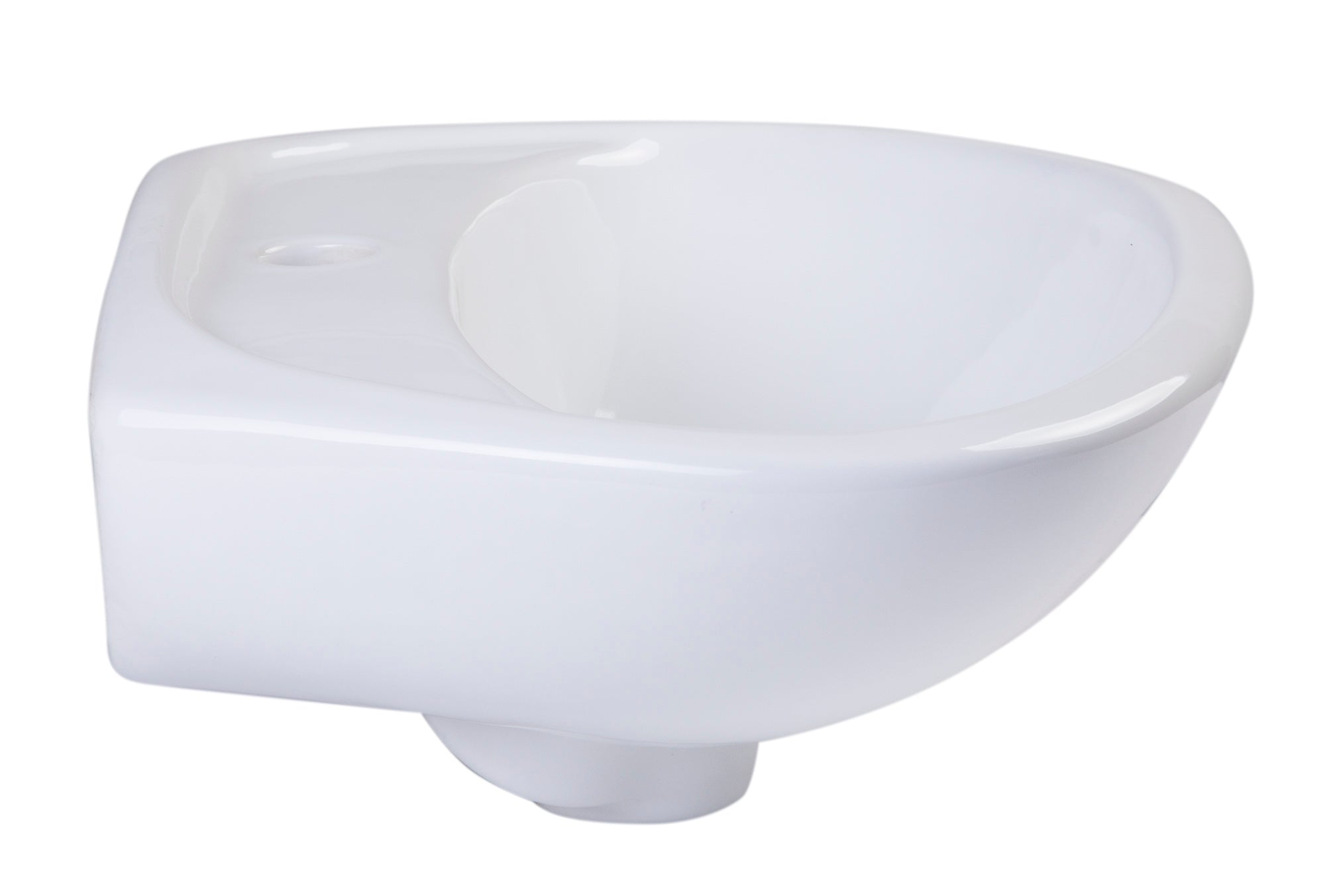ALFI White Small Porcelain Wall Mount Basin with Overflow, AB106 - The Sink Boutique