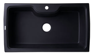 Alternate Image for ALFI Black 35" Drop-In Single Bowl Granite Composite Kitchen Sink, AB3520DI-BLA