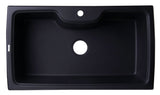 ALFI Black 35" Drop-In Single Bowl Granite Composite Kitchen Sink, AB3520DI-BLA