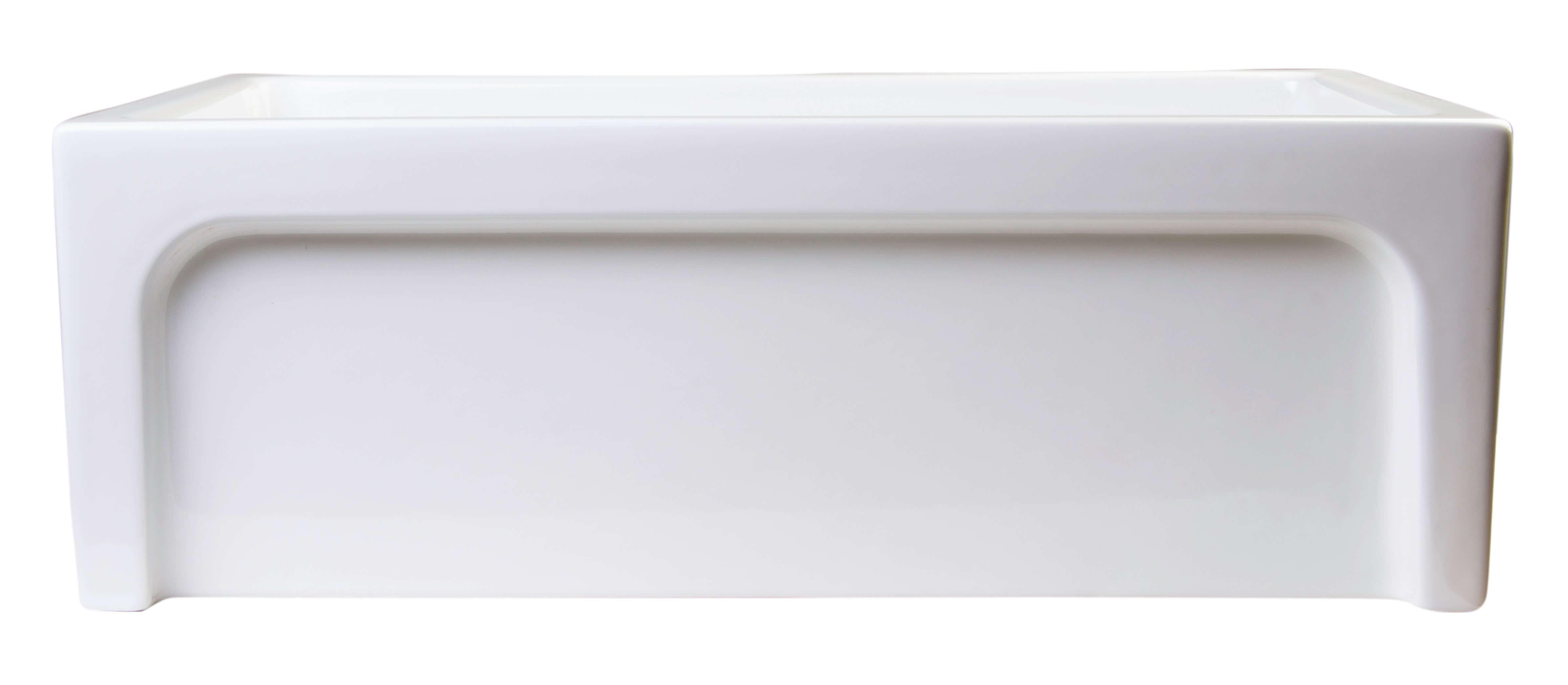 Alternate Image for ALFI 30" Single Bowl Thick Wall Fireclay Farmhouse Apron Sink, Biscuit, AB3018ARCH-B