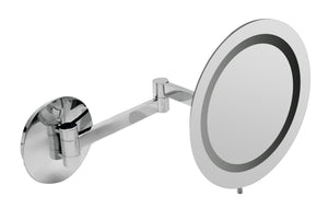 Alternate Image for ALFI brand ABM9WLED-PC Polished Chrome Wall Mount Round 9" 5x Magnifying Cosmetic Mirror with Light