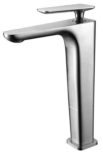 ALFI Brushed Nickel Tall Single Hole Modern Bathroom Faucet, AB1778-BN