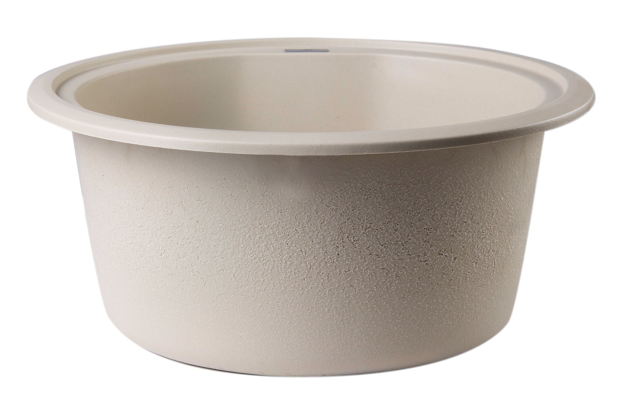 ALFI Biscuit 17" Drop-In Round Granite Composite Kitchen Prep Sink, AB1717DI-B