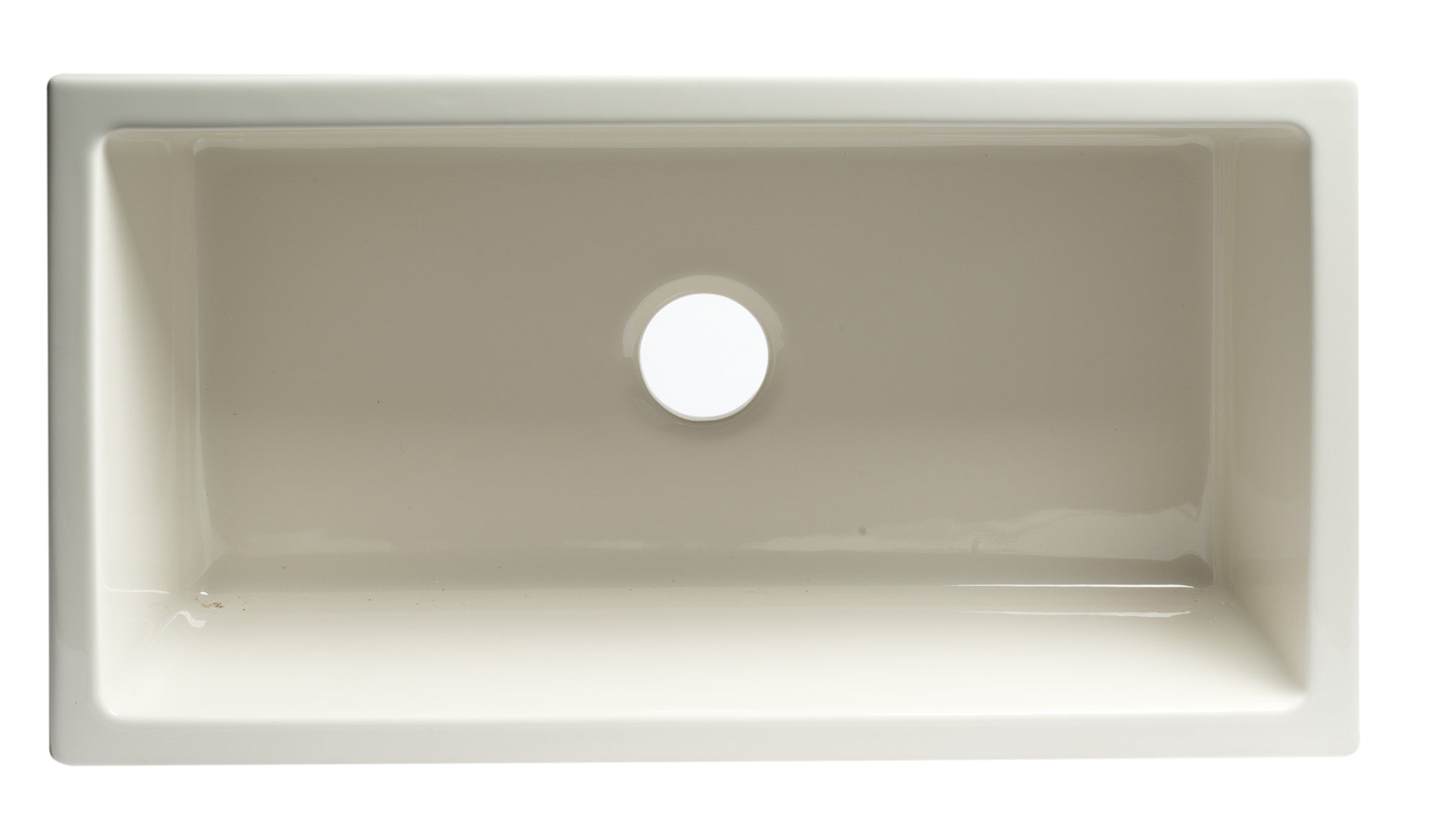Alternate Image for ALFI 33" Fireclay Farmhouse Kitchen Sink, Single Bowl, Reversible, Biscuit, AB3318HS-B