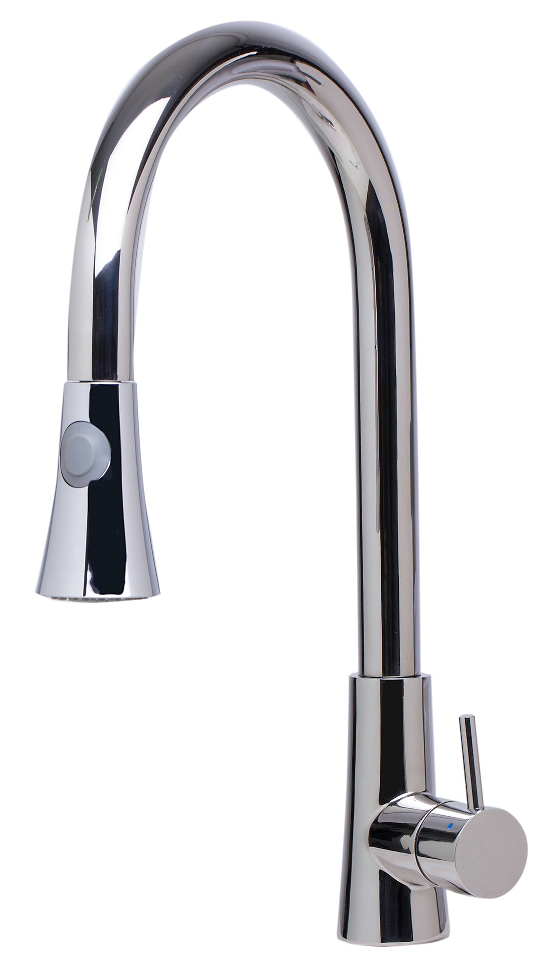 ALFI Solid Polished Stainless Steel Pull Down Single Hole Kitchen Faucet, AB2034-PSS