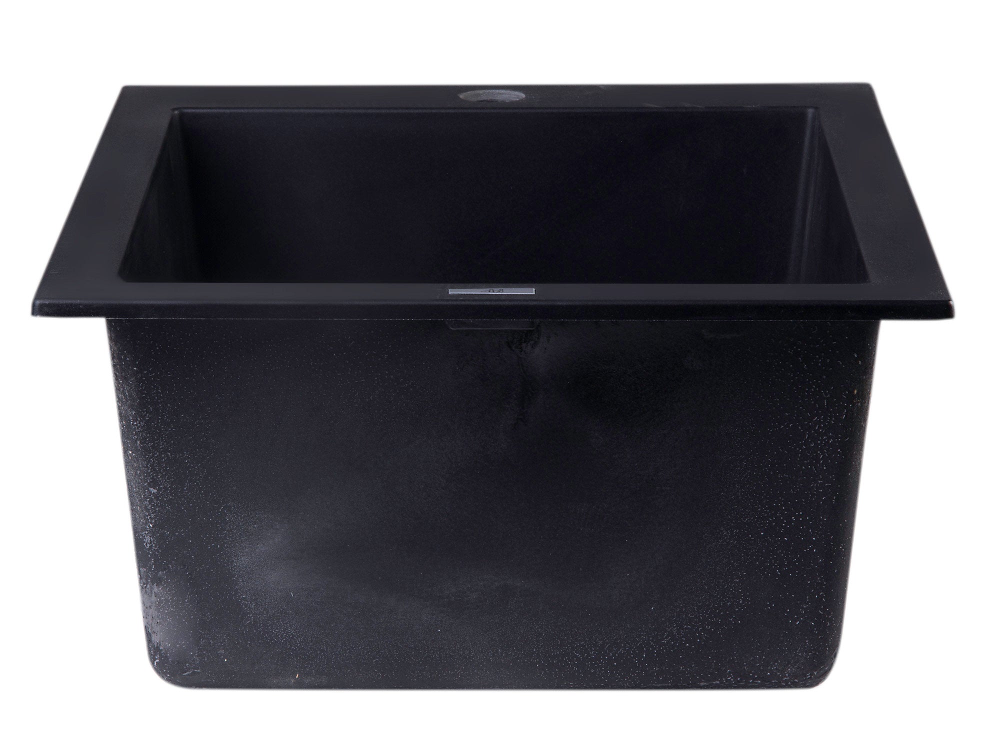 ALFI Black 17" Drop-In Rectangular Granite Composite Kitchen Prep Sink, AB1720DI-BLA