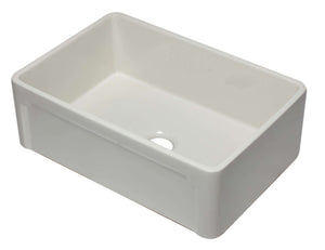 Alternate Image for ALFI 30" Single Bowl Fireclay Farmhouse Apron Sink, Biscuit, AB3020SB-B