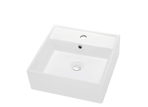 Alternate Image for Dawn 16" Ceramic Vessel Sink, White, Square, CASN109019