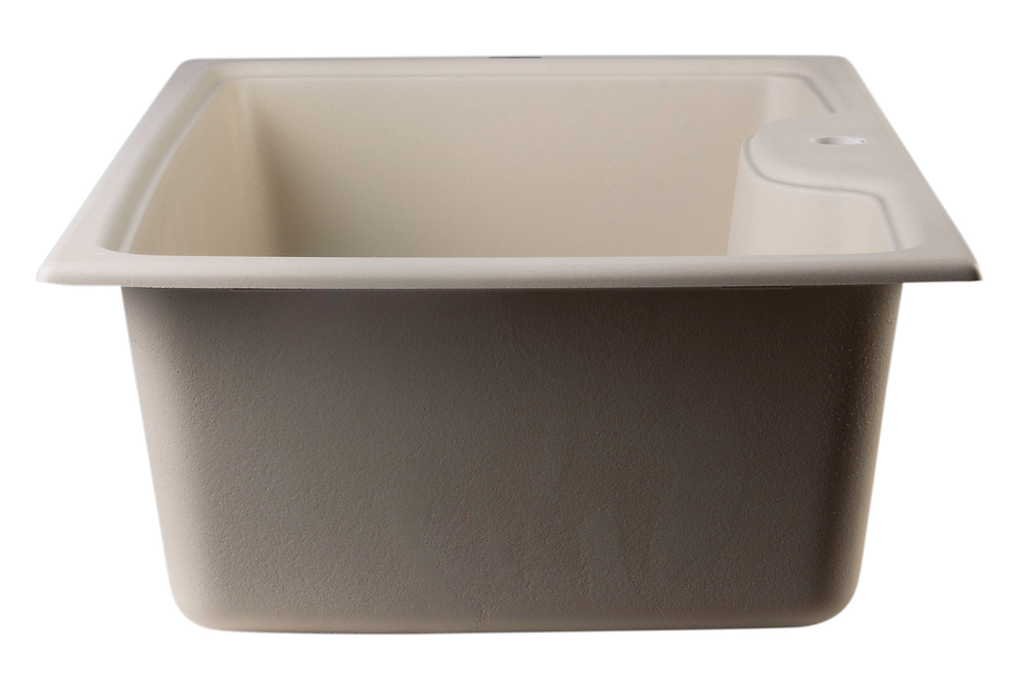 ALFI Biscuit 35" Drop-In Single Bowl Granite Composite Kitchen Sink, AB3520DI-B