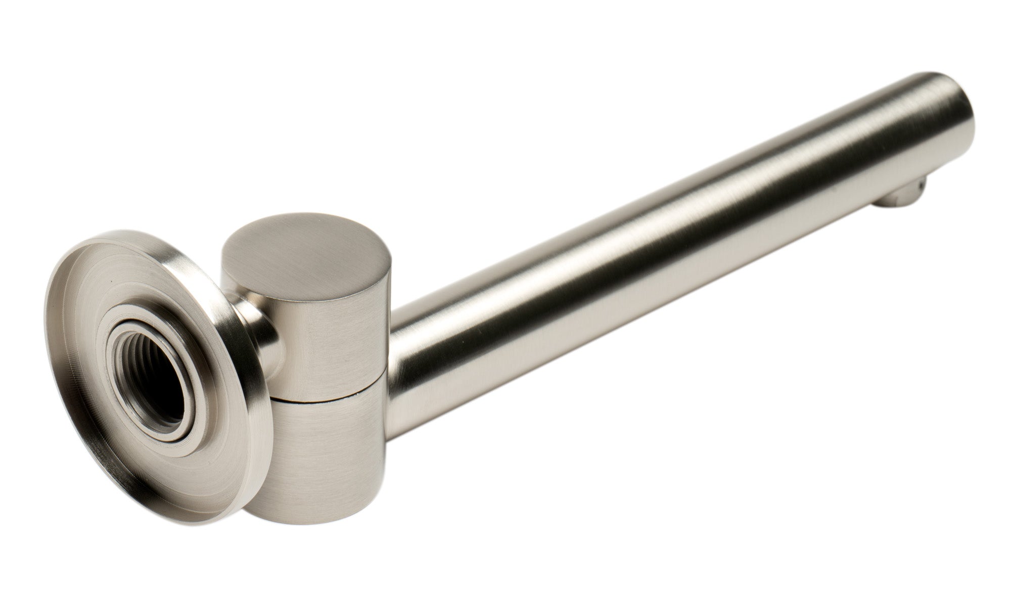 ALFI brand AB6601-BN Brushed Nickel Round Foldable Tub Spout - The Sink Boutique