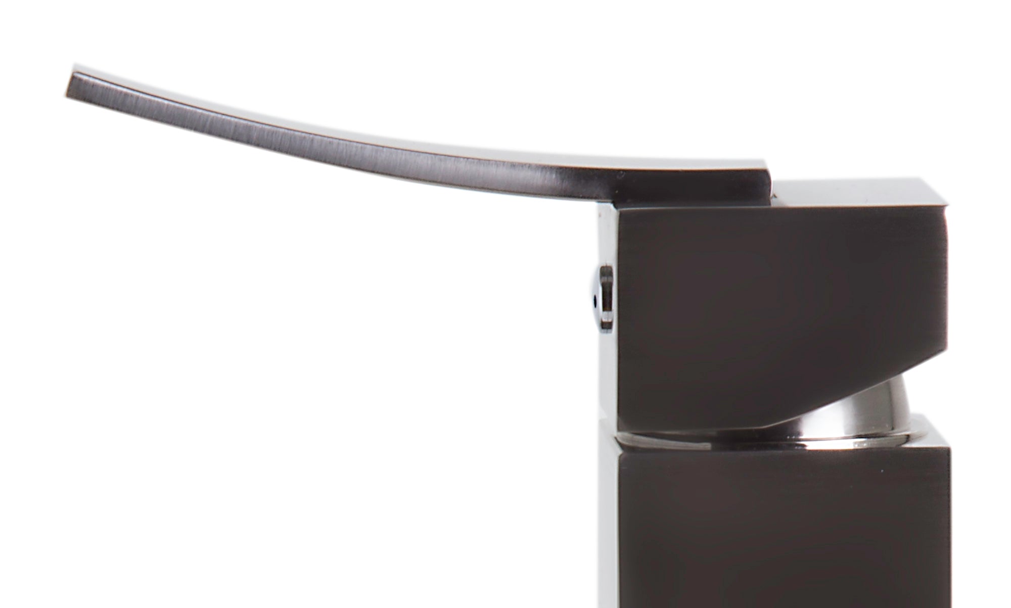 ALFI Brushed Nickel Square Body Curved Spout Single Lever Bathroom Faucet, AB1258-BN - The Sink Boutique