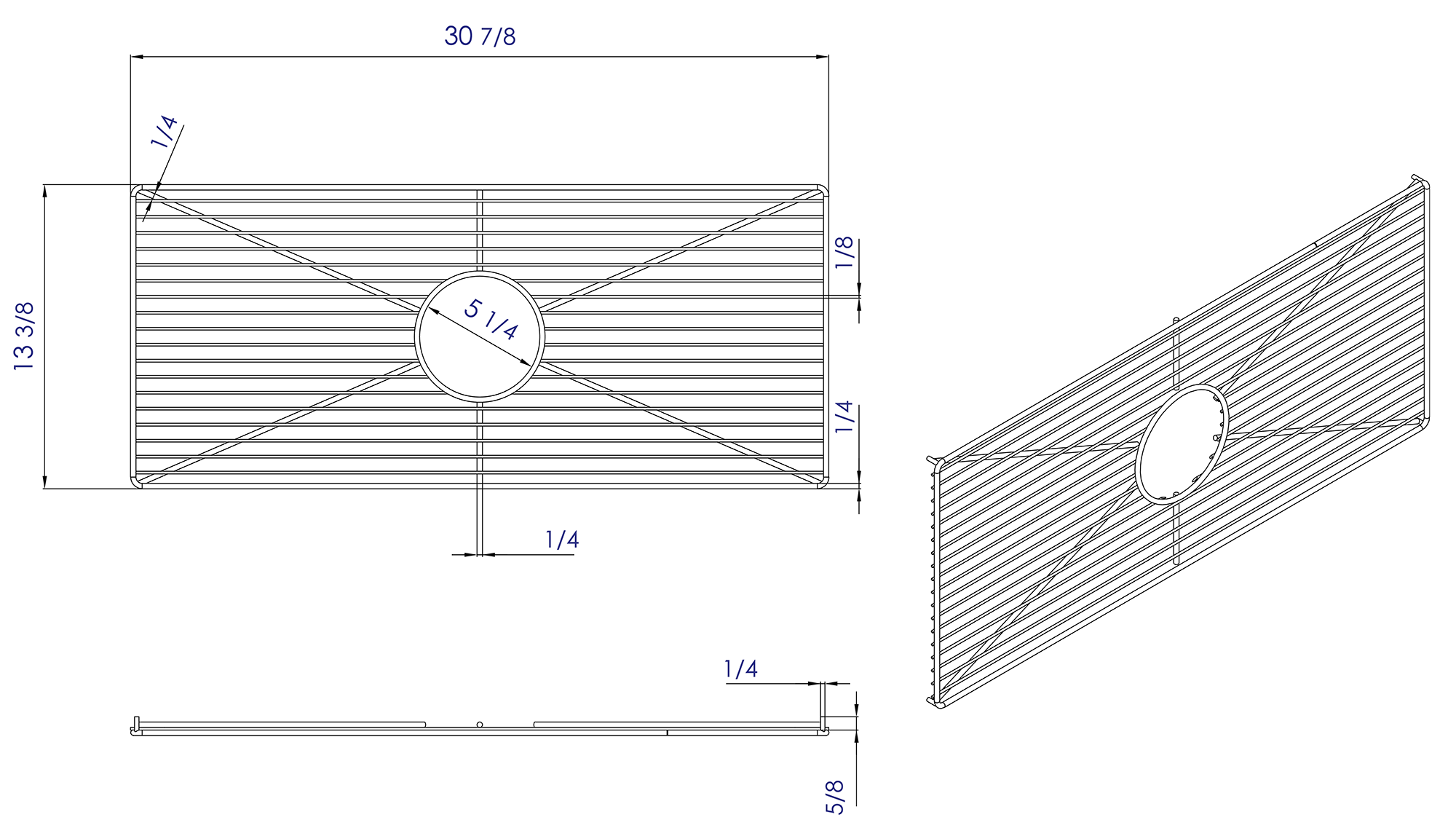 ALFI brand Stainless steel kitchen sink grid for AB3618HS ABGR3618H - The Sink Boutique