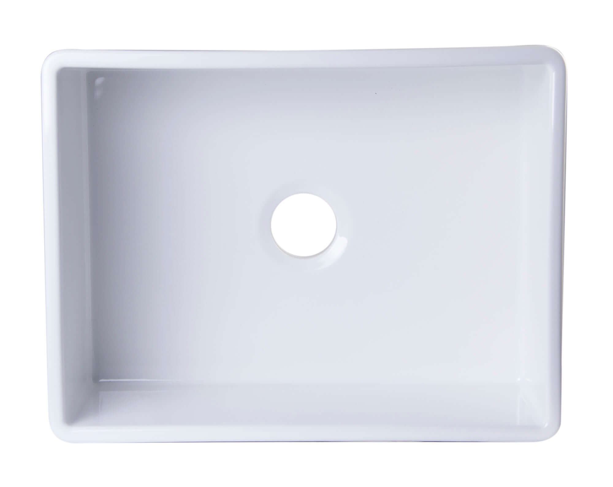ALFI brand AB505-W White 26" Contemporary Smooth Apron Fireclay Farmhouse Kitchen Sink - The Sink Boutique
