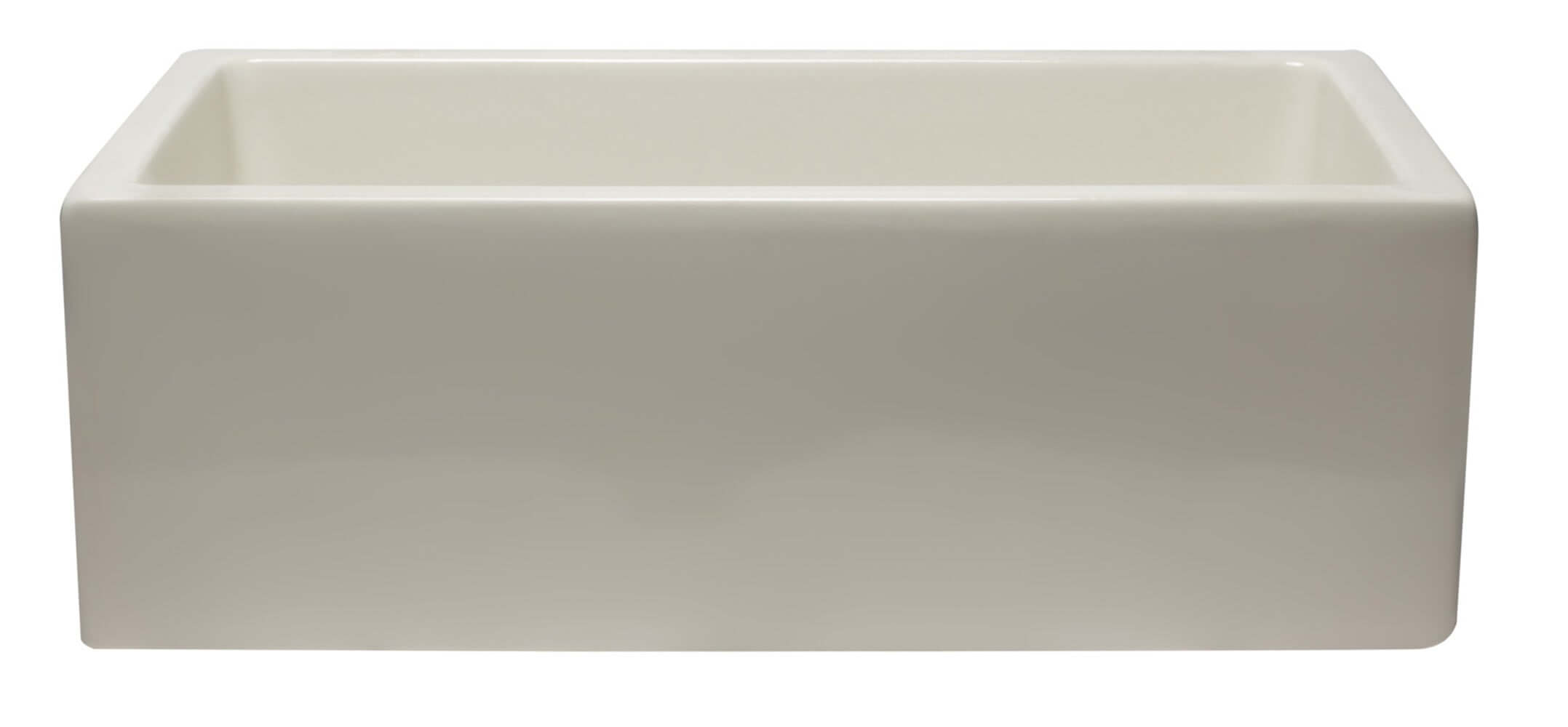 ALFI 30" Single Bowl Fireclay Farmhouse Apron Sink, Biscuit, Reversible, AB3018HS-B