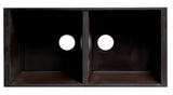 ALFI brand AB3420UM-C Chocolate 34" Undermount Double Bowl Granite Composite Kitchen Sink