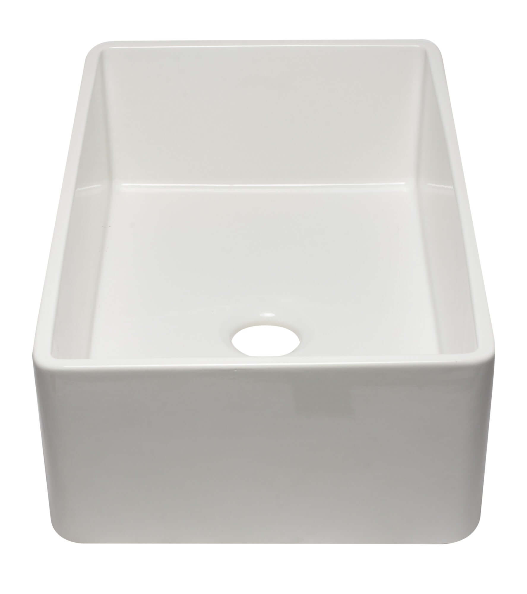 ALFI 33" Single Bowl Fireclay Farmhouse Apron Sink, White, AB3320SB-W - The Sink Boutique