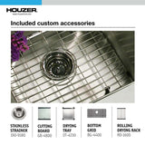 Houzer Novus 26" Stainless Steel Workstation Kitchen Sink, NVS-2600 - The Sink Boutique