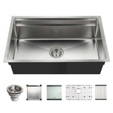 Houzer Novus 32" Stainless Steel Undermount Kitchen Sink, NVS-5200 - The Sink Boutique