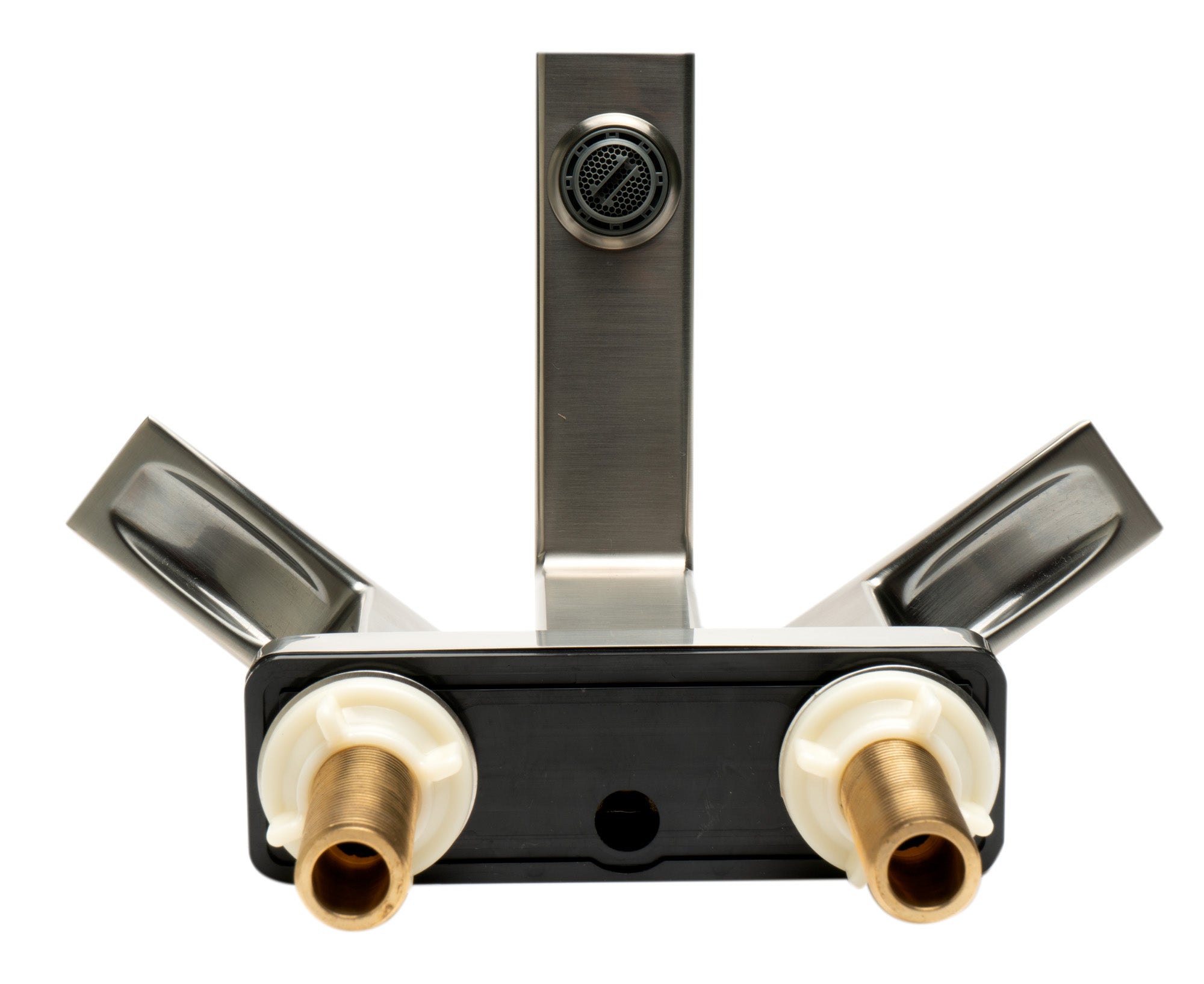 ALFI brand AB1020-BN Brushed Nickel Two-Handle 4'' Centerset Bathroom Faucet - The Sink Boutique