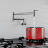 ALFI Polished Stainless Steel Retractable Pot Filler Faucet, AB5019-PSS