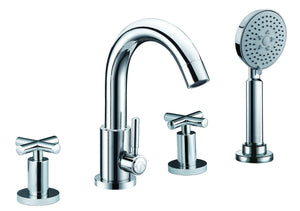 Alternate Image for ALFI brand AB2503-PC Polished Chrome Deck Mounted Tub Filler with Hand Held Showerhead