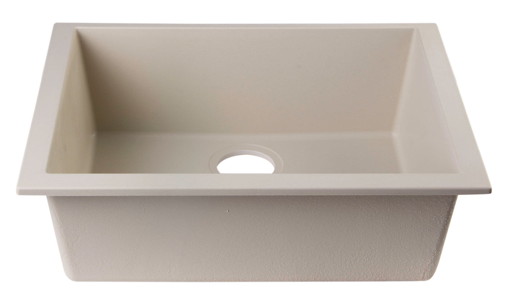 ALFI Biscuit 24" Undermount Single Bowl Granite Composite Kitchen Sink, AB2420UM-B