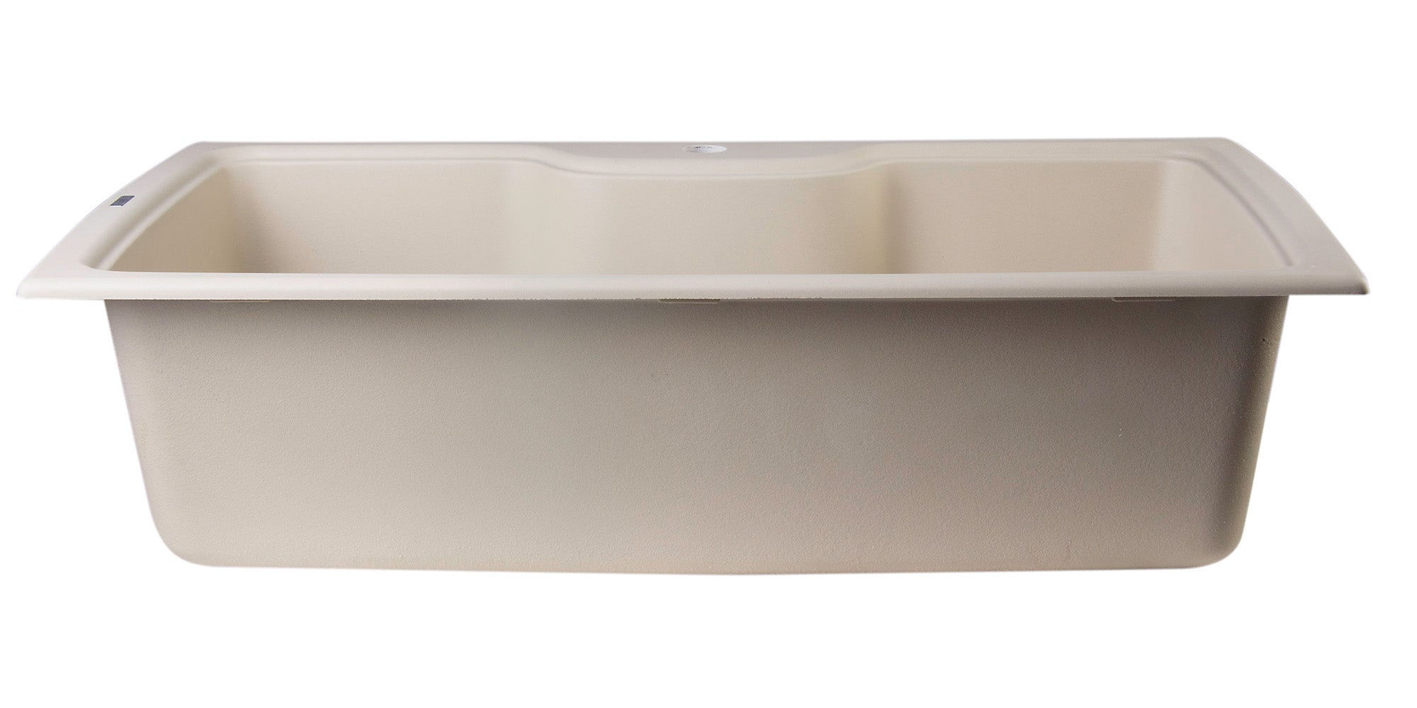 ALFI Biscuit 35" Drop-In Single Bowl Granite Composite Kitchen Sink, AB3520DI-B