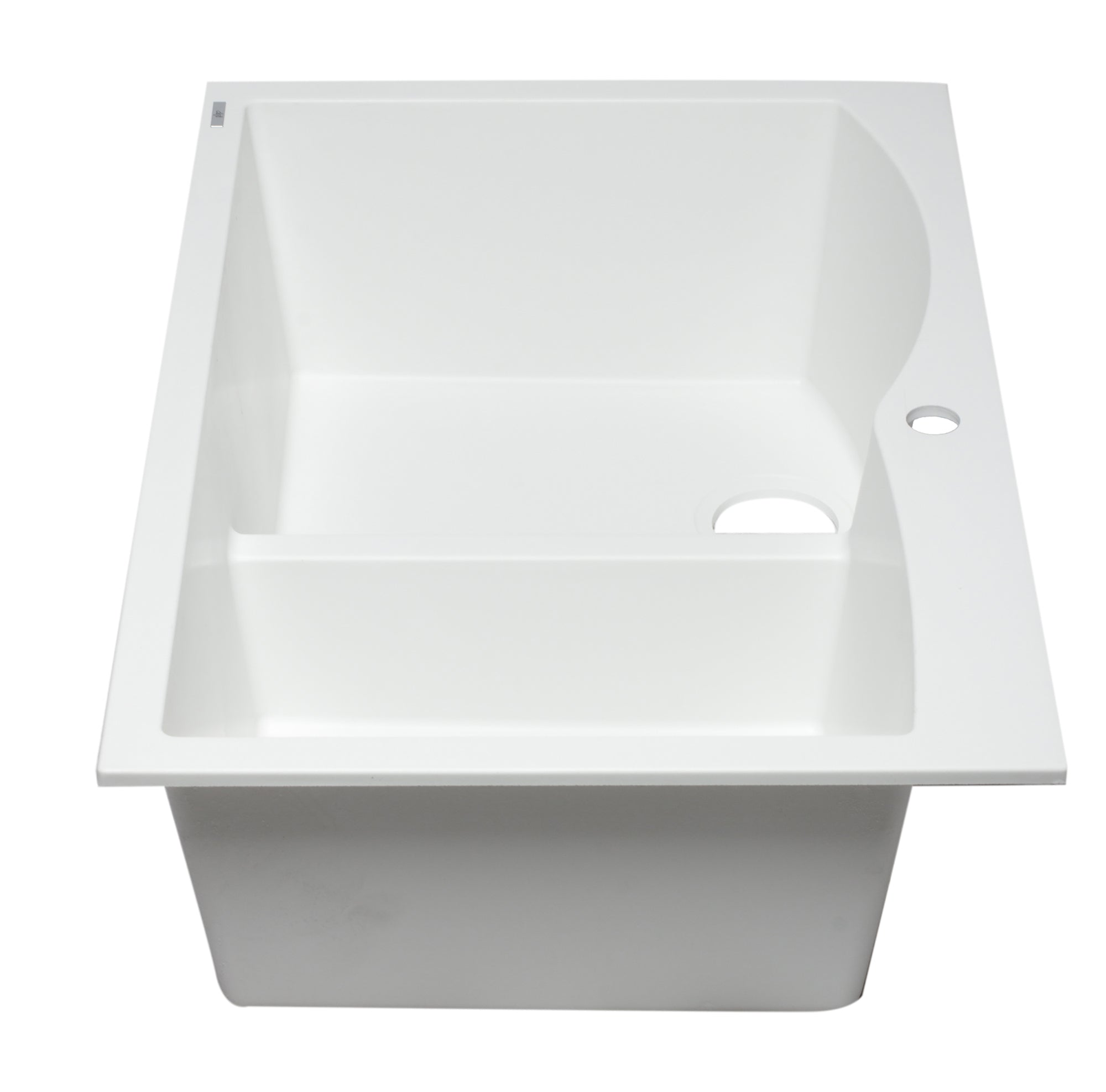 ALFI White 33" Double Bowl Drop In Granite Composite Kitchen Sink, AB3320DI-W
