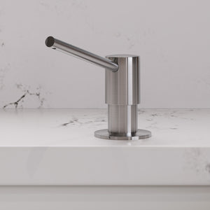 Alternate Image for ALFI brand AB5006-BSS Modern Round Brushed Stainless Steel Soap Dispenser