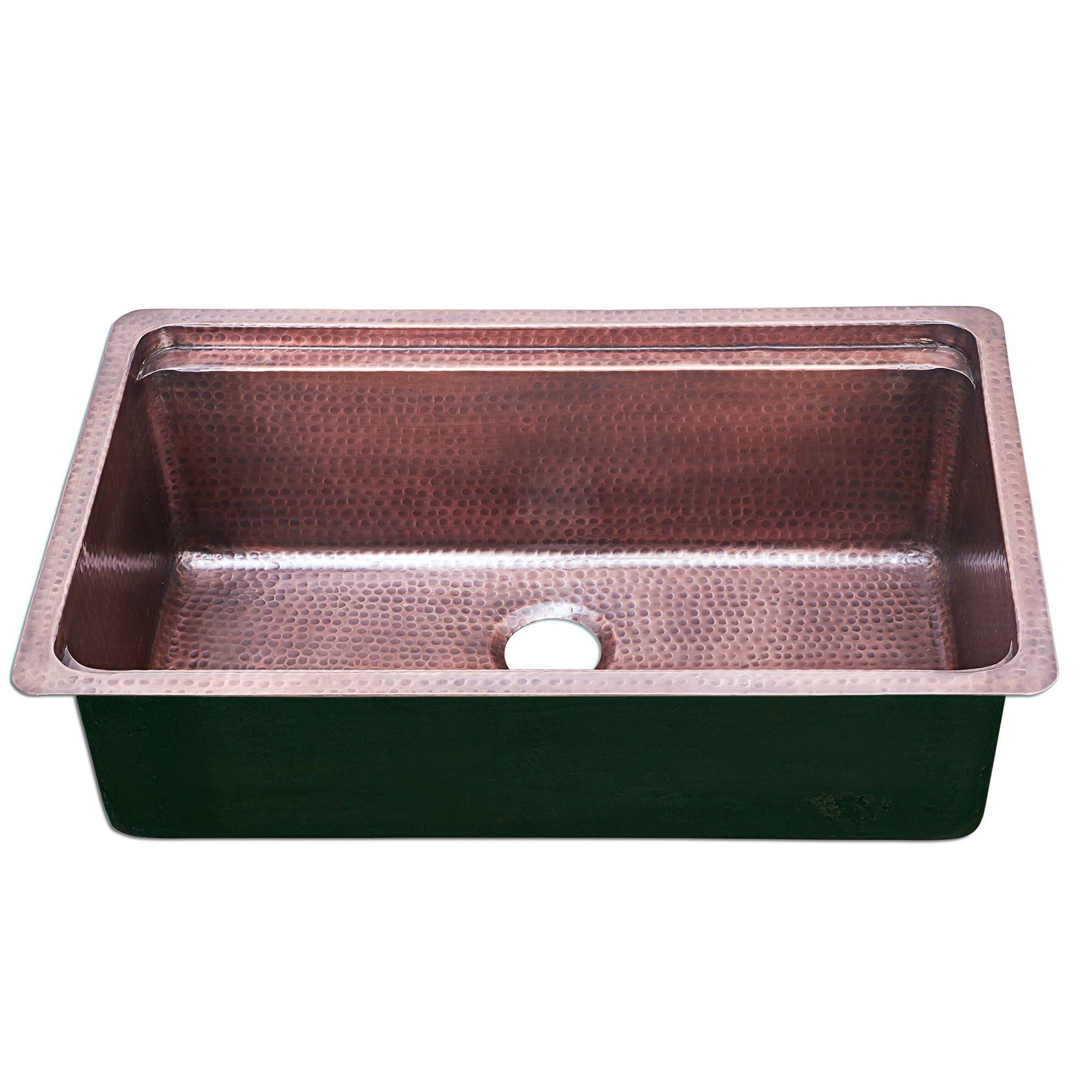 Nantucket Sinks Brightwork Home 32" Dual Mount Copper Workstation Kitchen Sink with Accessories, 16 Gauge, KCH-PS-3220