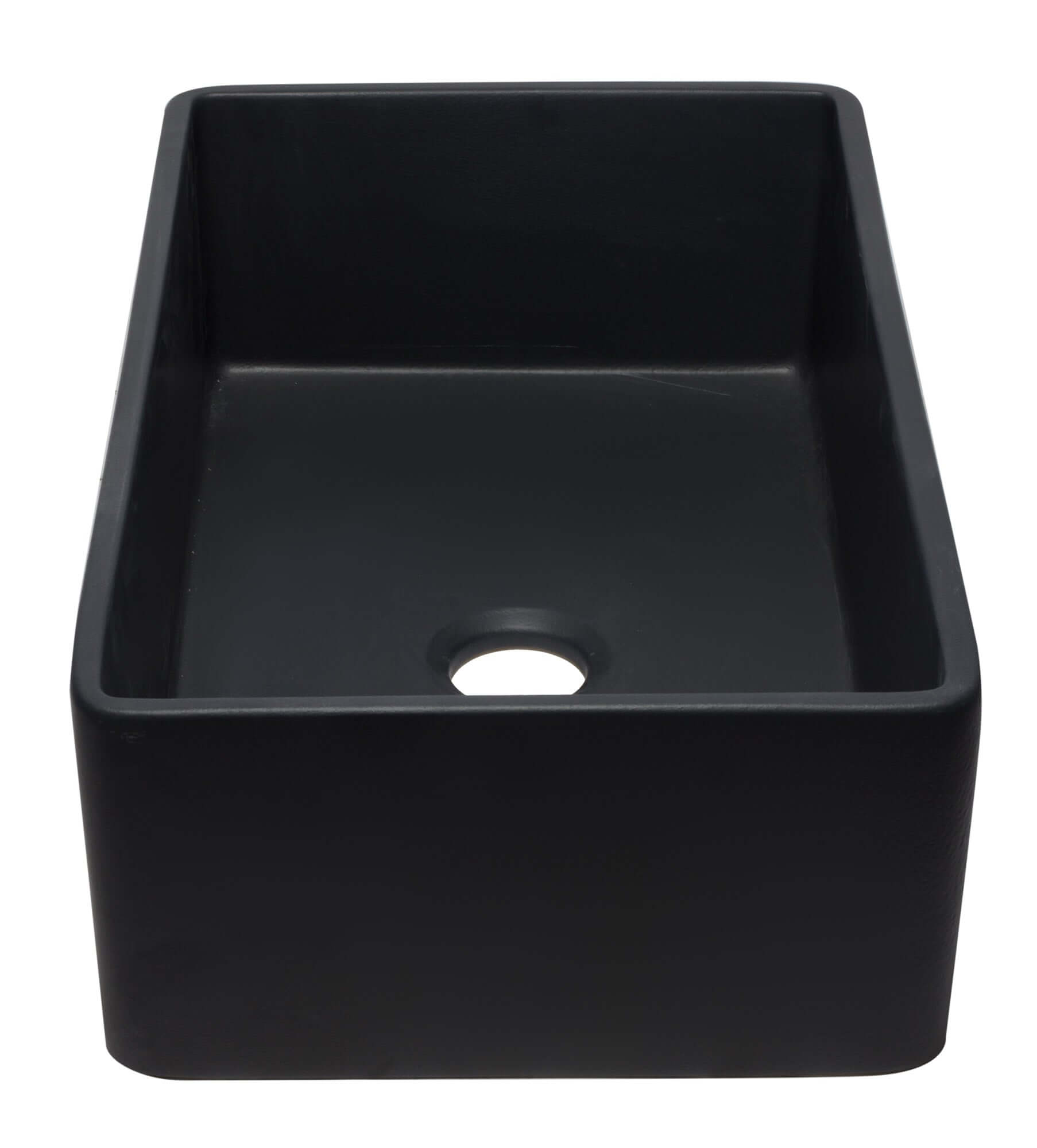ALFI 33" Single Bowl Fireclay Farmhouse Apron Sink, Black Matte, AB3320SB-BM - The Sink Boutique