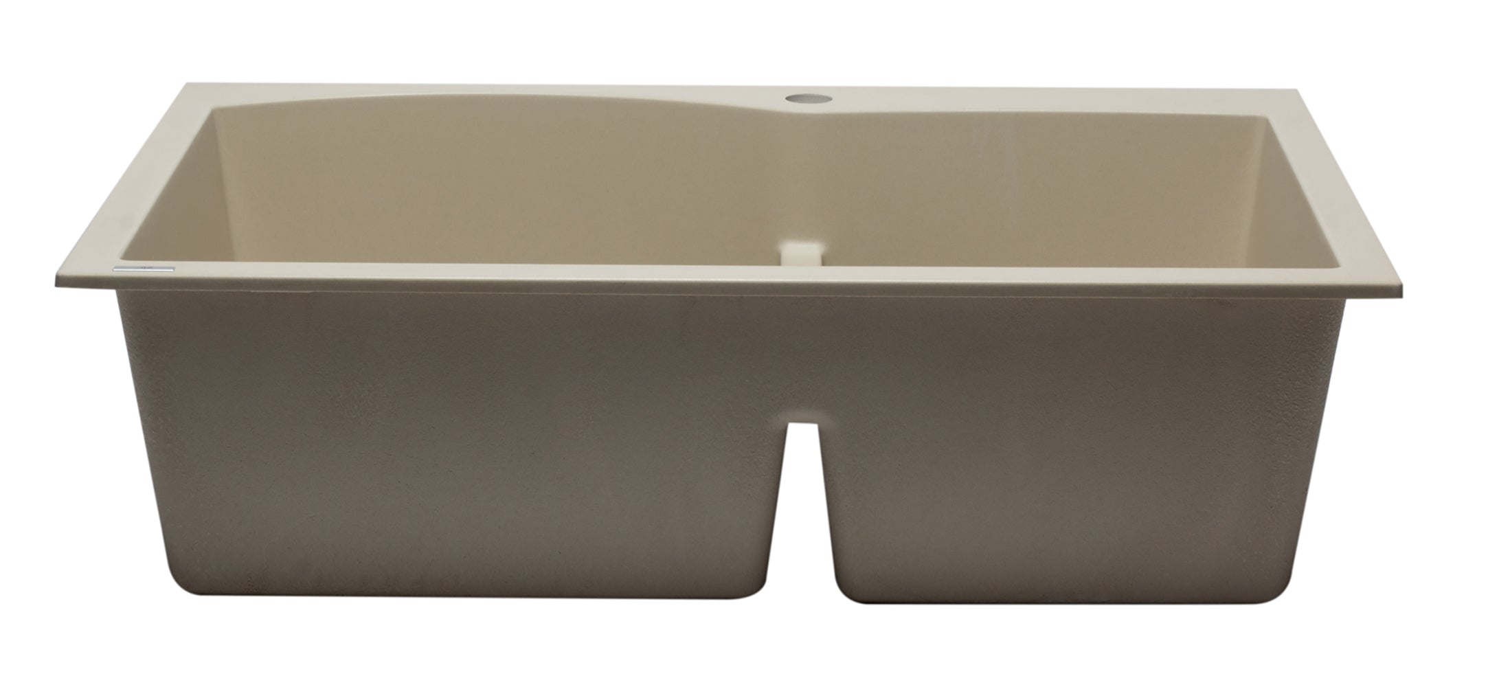 Alternate Image for ALFI Biscuit 33" Double Bowl Drop In Granite Composite Kitchen Sink, AB3320DI-B