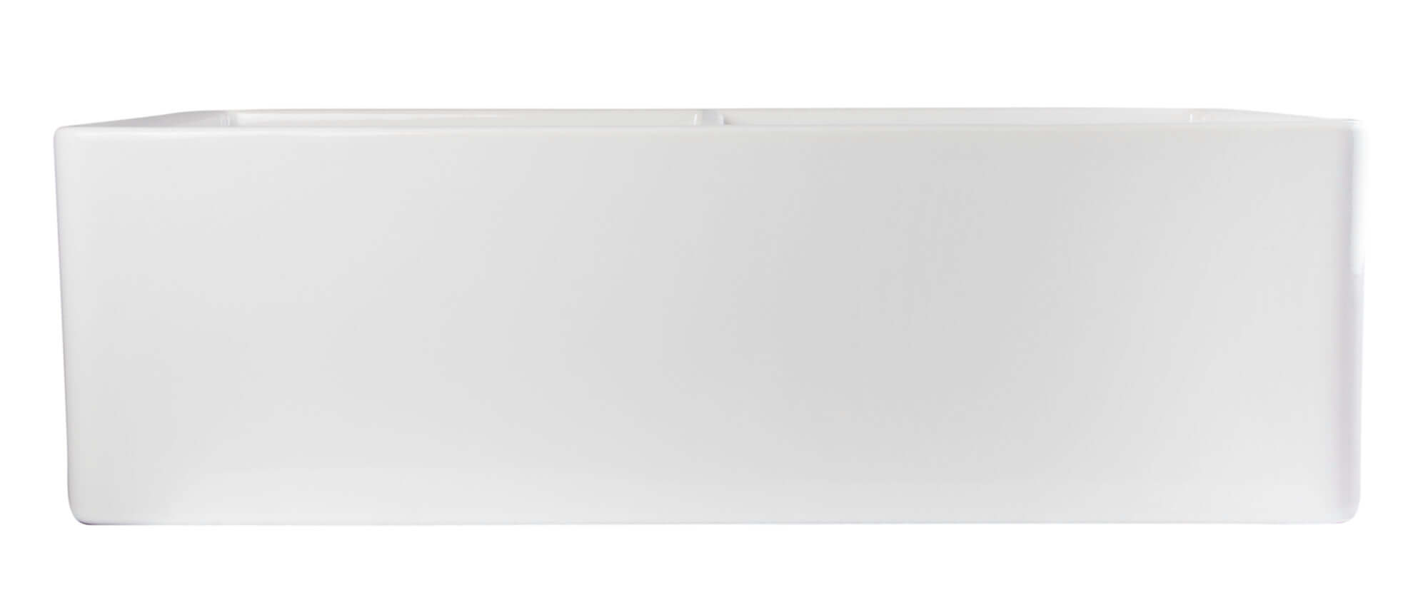 ALFI brand AB538-W Smooth Farmhouse Apron Fireclay 32 in. Double Basin Kitchen Sink in White - The Sink Boutique