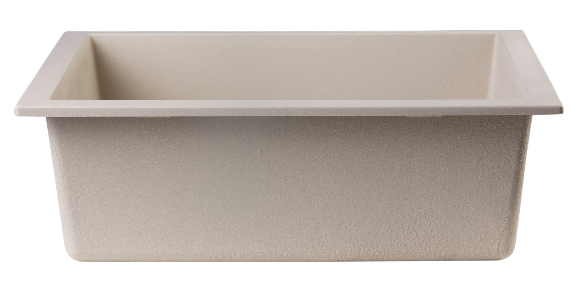ALFI Biscuit 24" Undermount Single Bowl Granite Composite Kitchen Sink, AB2420UM-B
