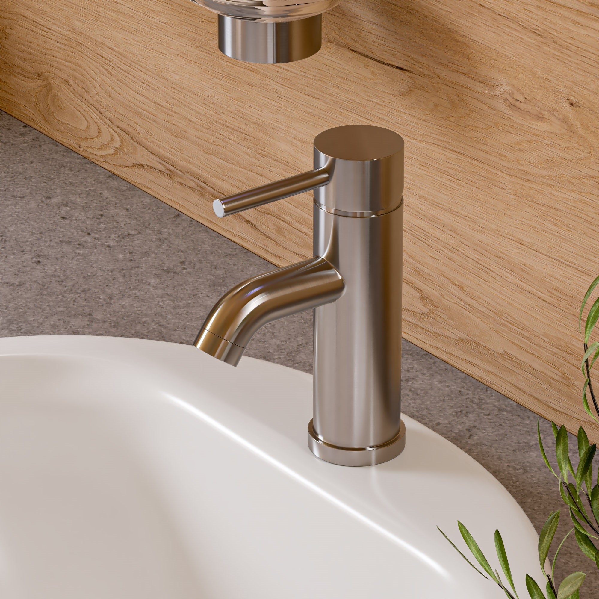 ALFI Brushed Nickel Single Lever Bathroom Faucet, AB1433-BN