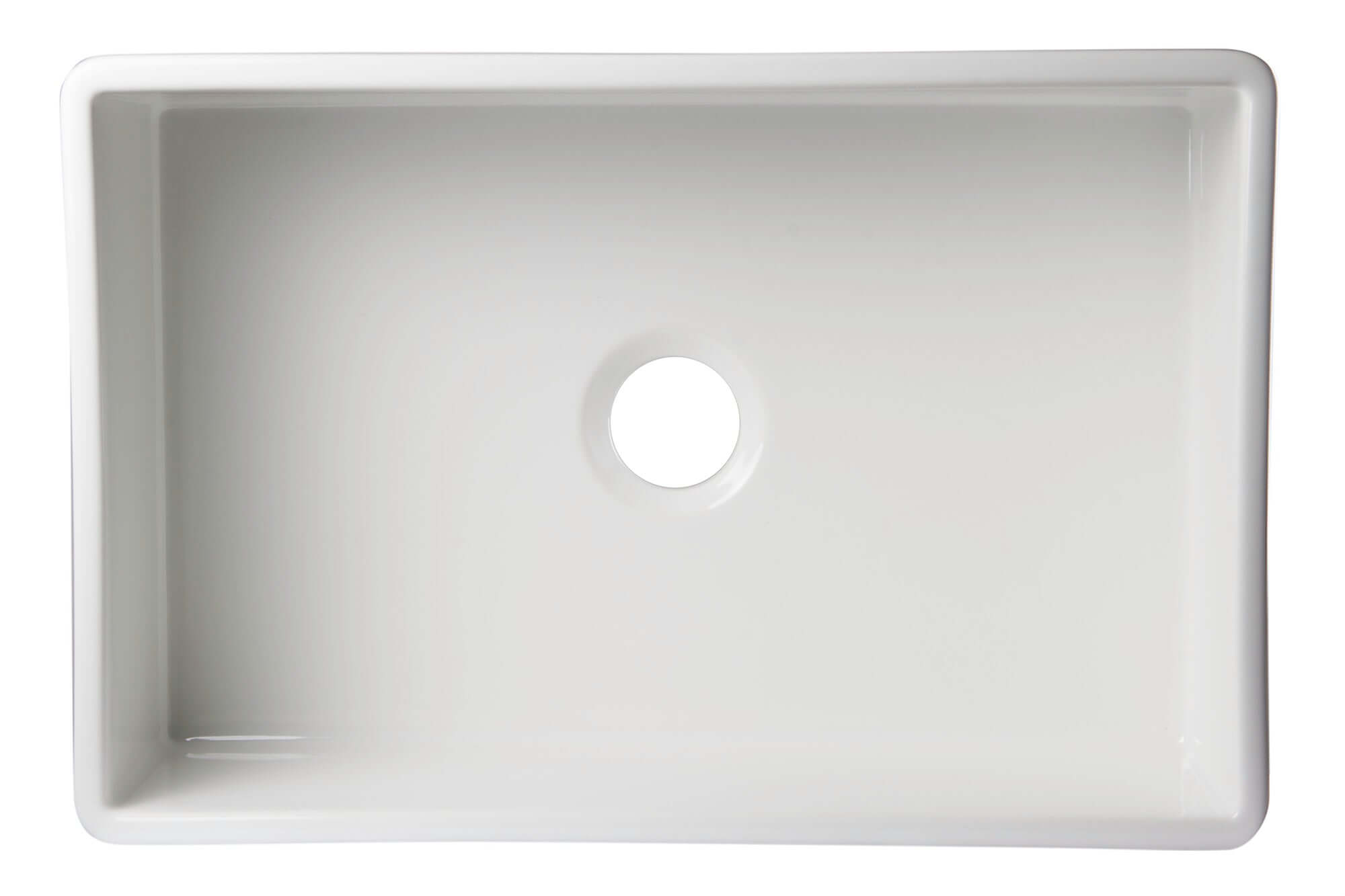 ALFI 30" Single Bowl Fireclay Farmhouse Apron Sink, White, Decorative, AB511-W