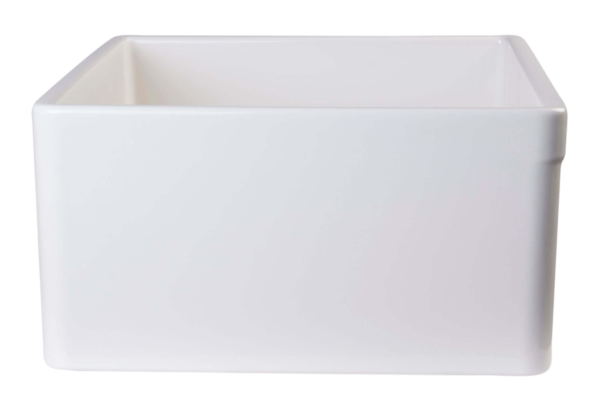 ALFI brand AB506-B Biscuit 26" Decorative Lip Apron Single Bowl Fireclay Farmhouse Kitchen Sink - The Sink Boutique