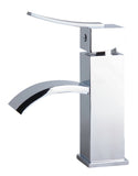 ALFI Polished Chrome Square Body Curved Spout Single Lever Bathroom Faucet, AB1258-PC - The Sink Boutique