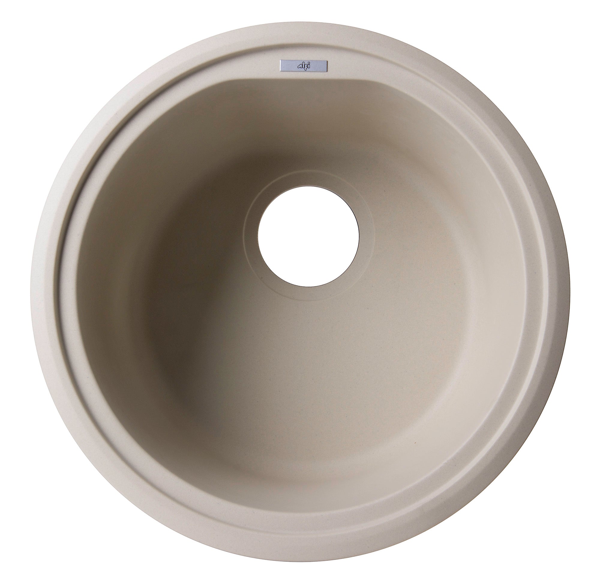 Alternate Image for ALFI Biscuit 17" Undermount Round Granite Composite Kitchen Prep Sink, AB1717UM-B