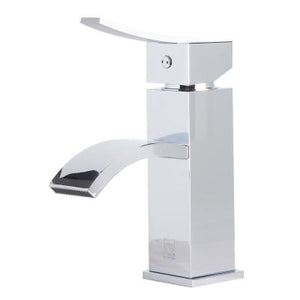 Alternate Image for ALFI Polished Chrome Square Body Curved Spout Single Lever Bathroom Faucet, AB1258-PC