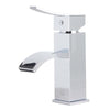ALFI Polished Chrome Square Body Curved Spout Single Lever Bathroom Faucet, AB1258-PC