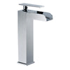 ALFI Polished Chrome Single Hole Tall Waterfall Bathroom Faucet, AB1597-PC