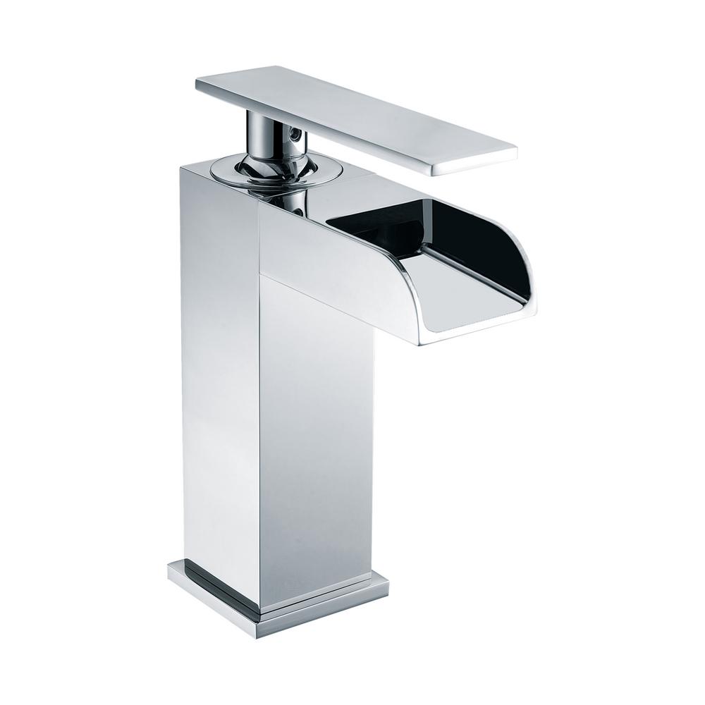 ALFI Polished Chrome Single Hole Waterfall Bathroom Faucet, AB1598-PC - The Sink Boutique