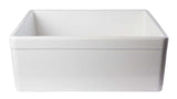 ALFI brand AB506-W White 26" Decorative Lip Apron Single Bowl Fireclay Farmhouse Kitchen Sink - The Sink Boutique