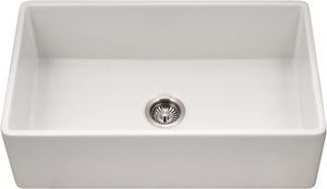 Alternate Image for Houzer Platus 33" Fireclay Farmhouse Sink, White, PTG-4318 WH