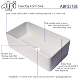 ALFI brand 33" Fireclay Farmhouse Sink, White, ABF3318S-W - The Sink Boutique