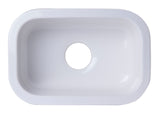 ALFI brand AB1218 Small Rectangular Fireclay Undermount or Drop In Prep / Bar Sink - The Sink Boutique